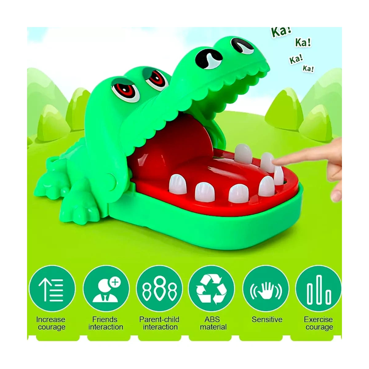 Brinquedo Infantil Crocodilo Boca De Dentista Mordida Finger Game