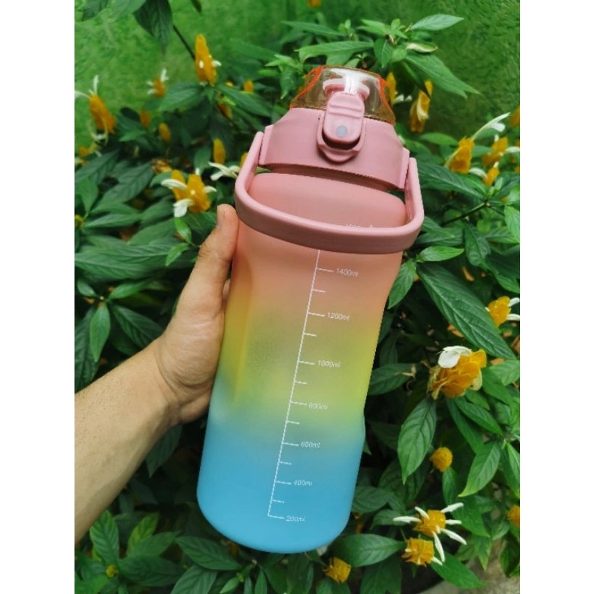 Kit 3 Garrafas Água Squeeze Motivacional 300M+ 900ML+ 2000ML