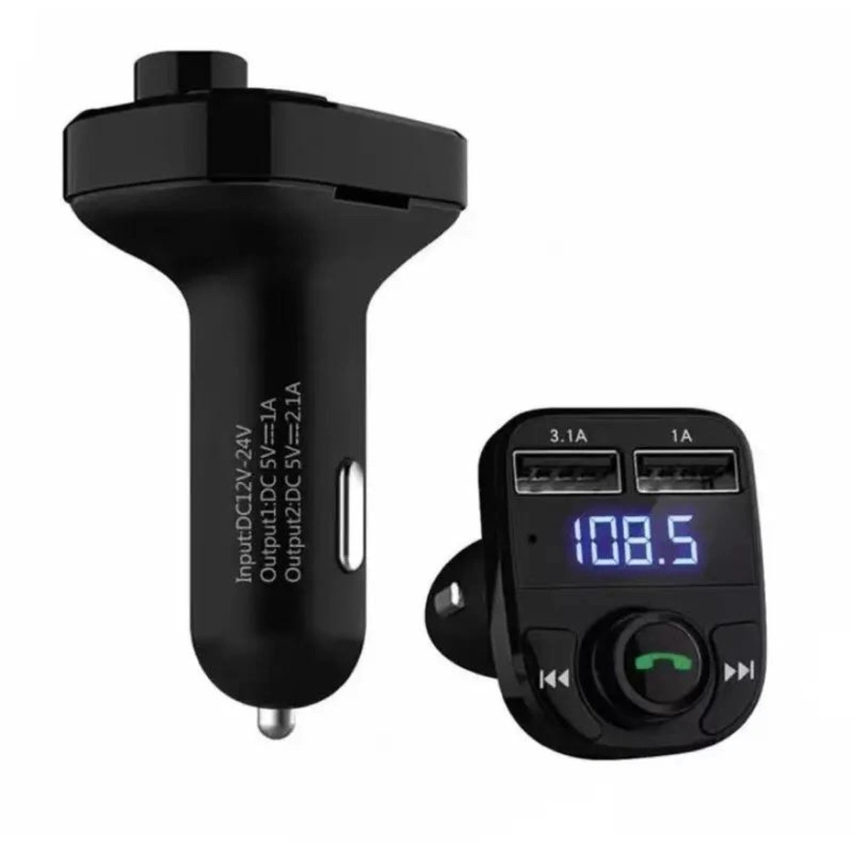 Bluetooth Carro Sem Fio Transmissor Fm Mp3 Kit Mãos Livres