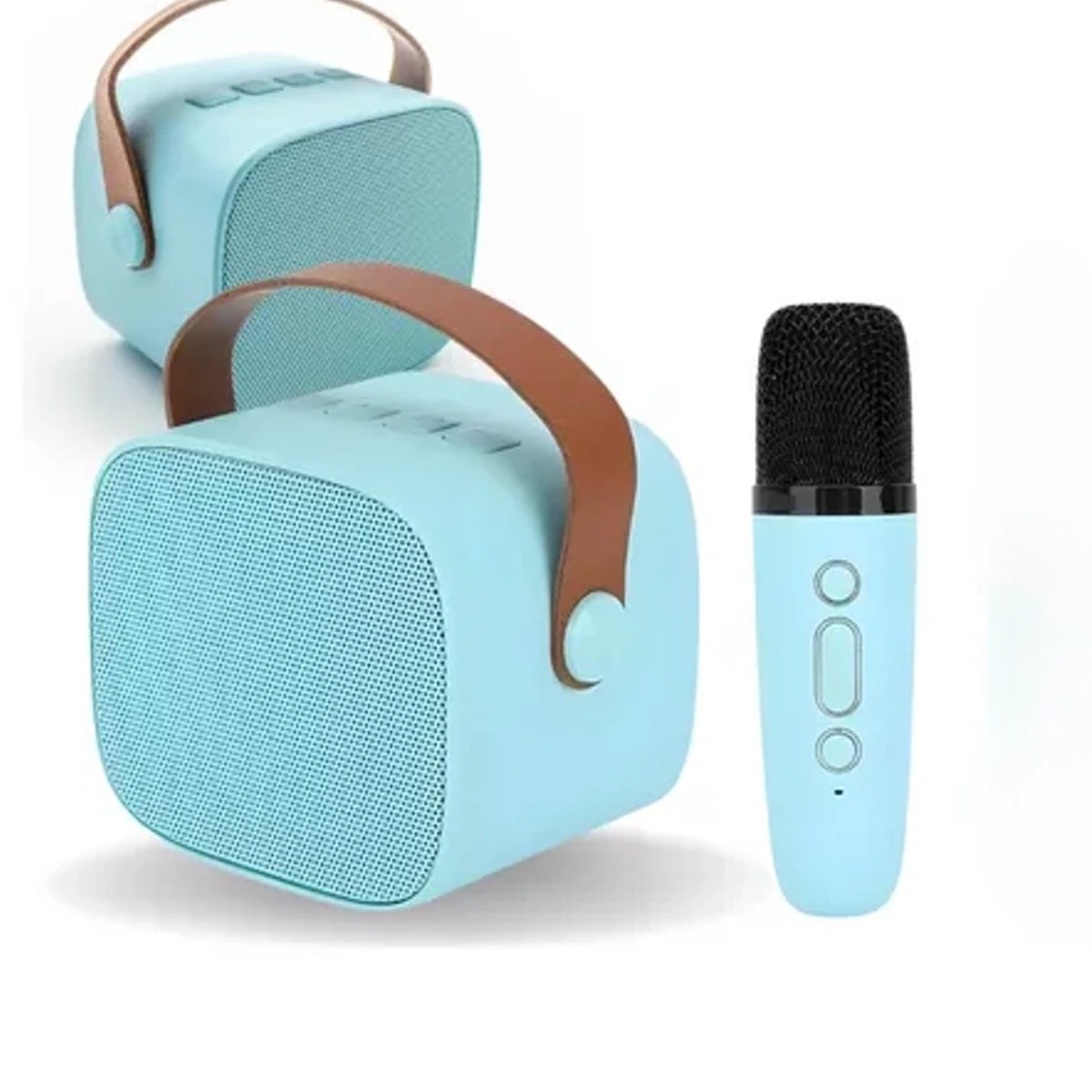 Mini Máquina de Karaokê com Microfone e Caixa de Som
